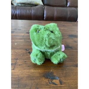 Swibco Puffkins Lily the Frog Vintage 1997 Green Plush Stuffed Animal Style 6600